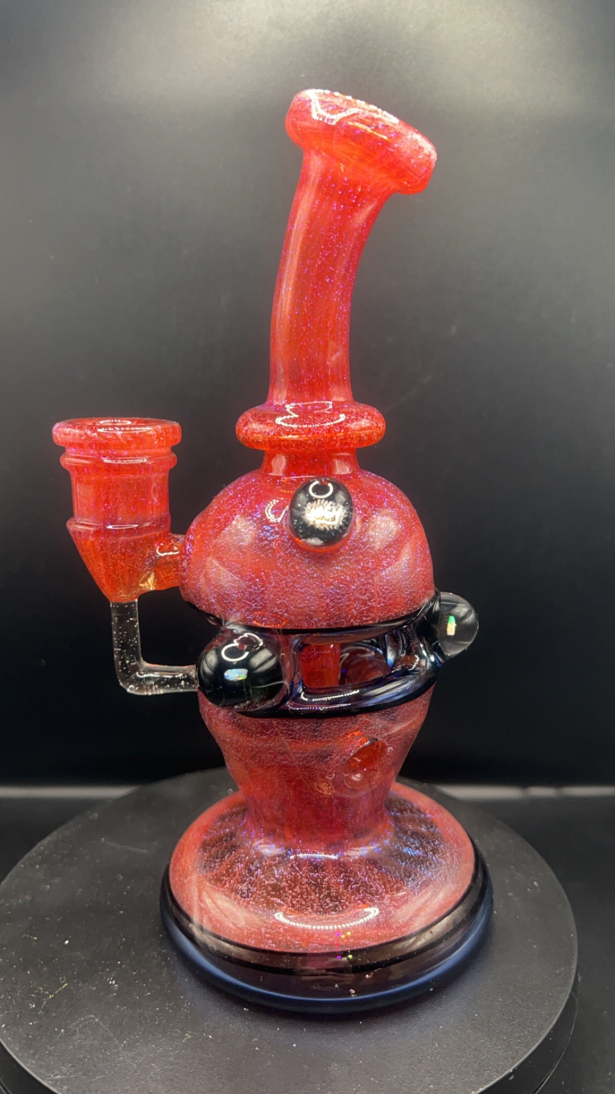 AugyGlass Blue Dichro with Orange Elvis Fab Rgg