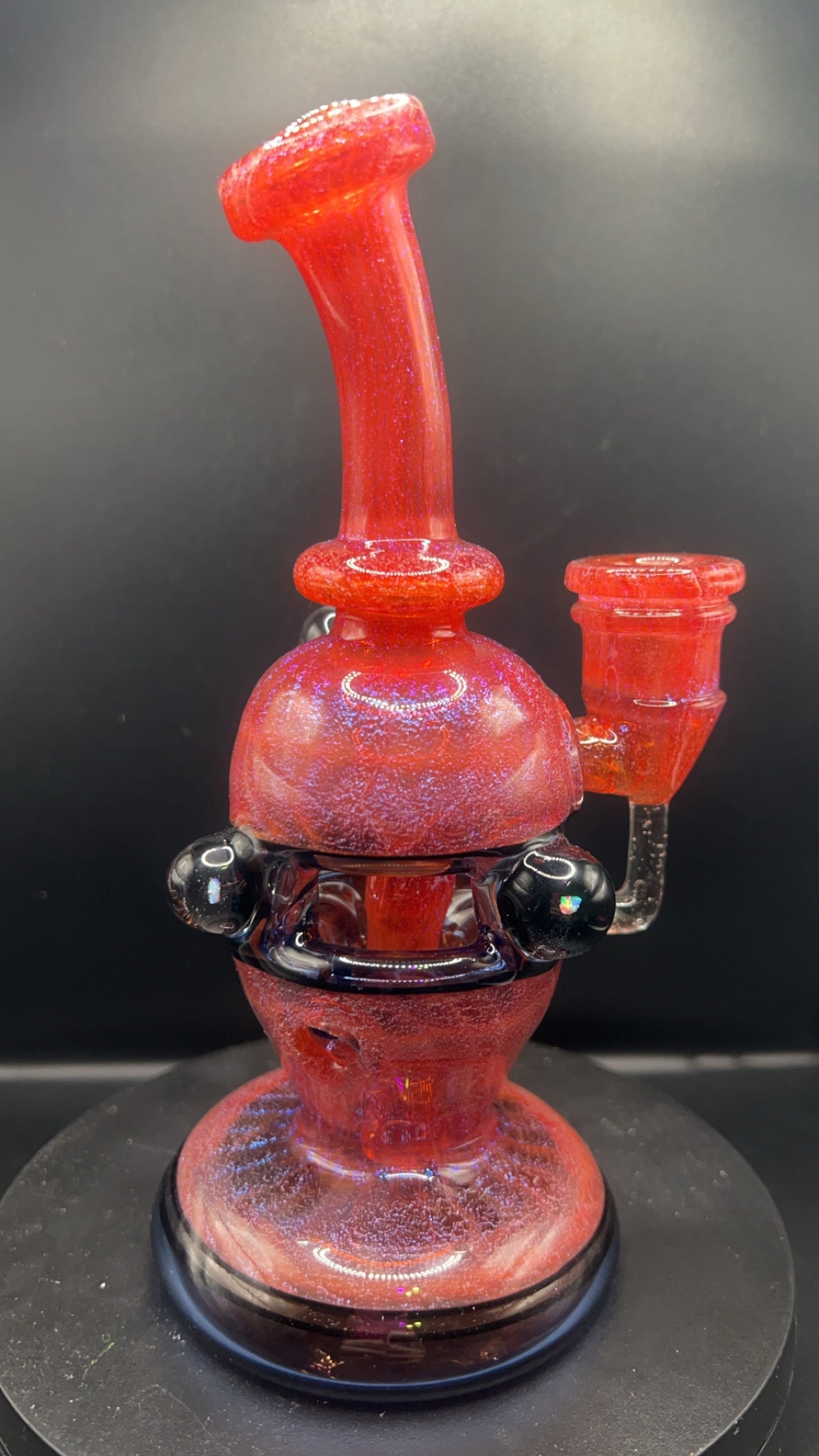 AugyGlass Blue Dichro with Orange Elvis Fab Rgg