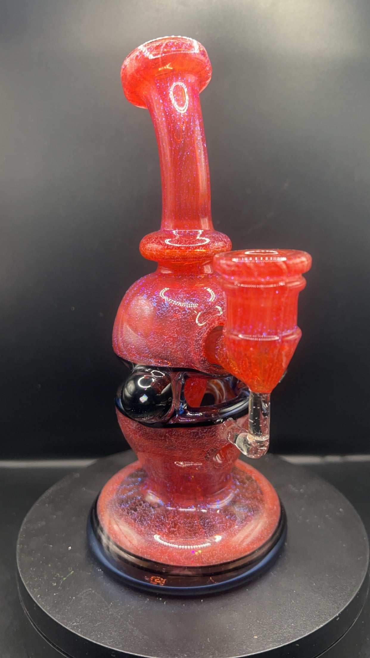 AugyGlass Blue Dichro with Orange Elvis Fab Rgg