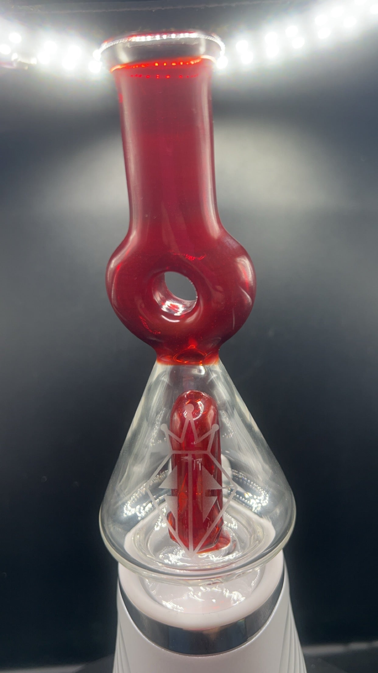 Augy glass Puffco Attachment (Crimson)