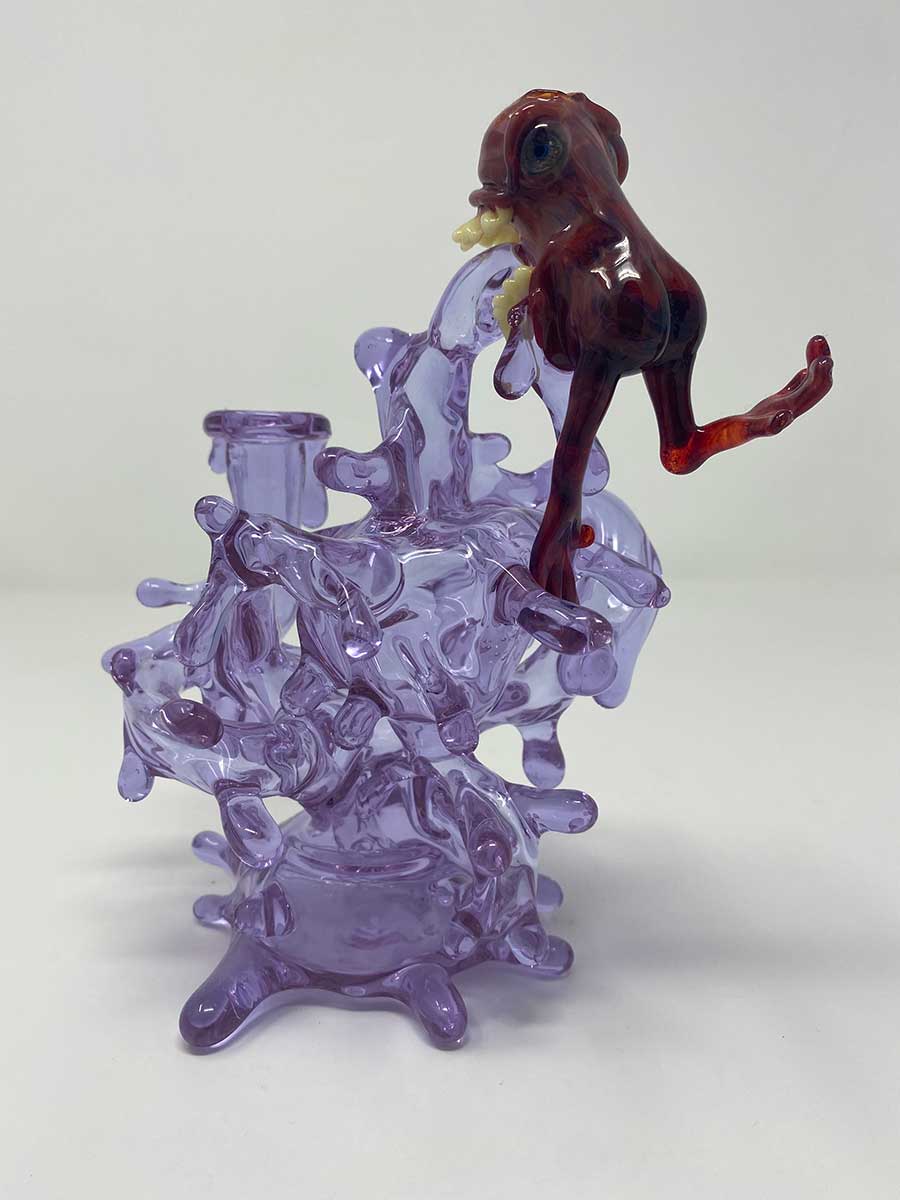 Jahni Glass | Chomper Recycler Red/Purple