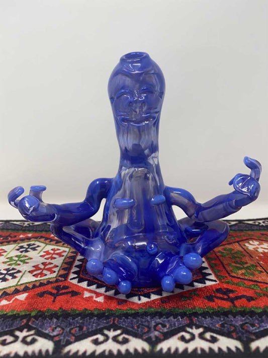 SenOih Glass | Meditating Guardian Rig (Blue)