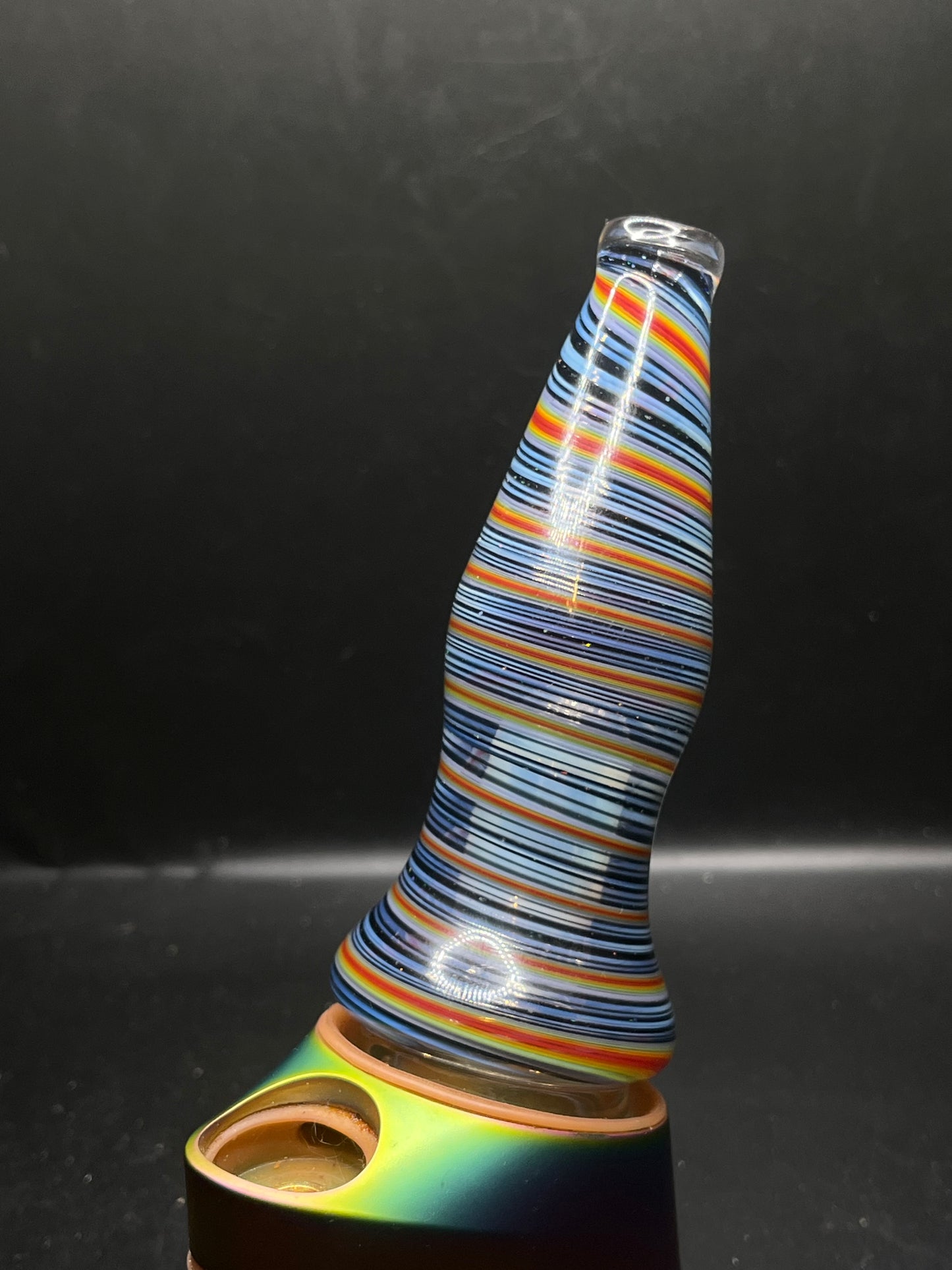 FullSpectrum Glass Blue Swirl With Moonstone Lamp Puffco top