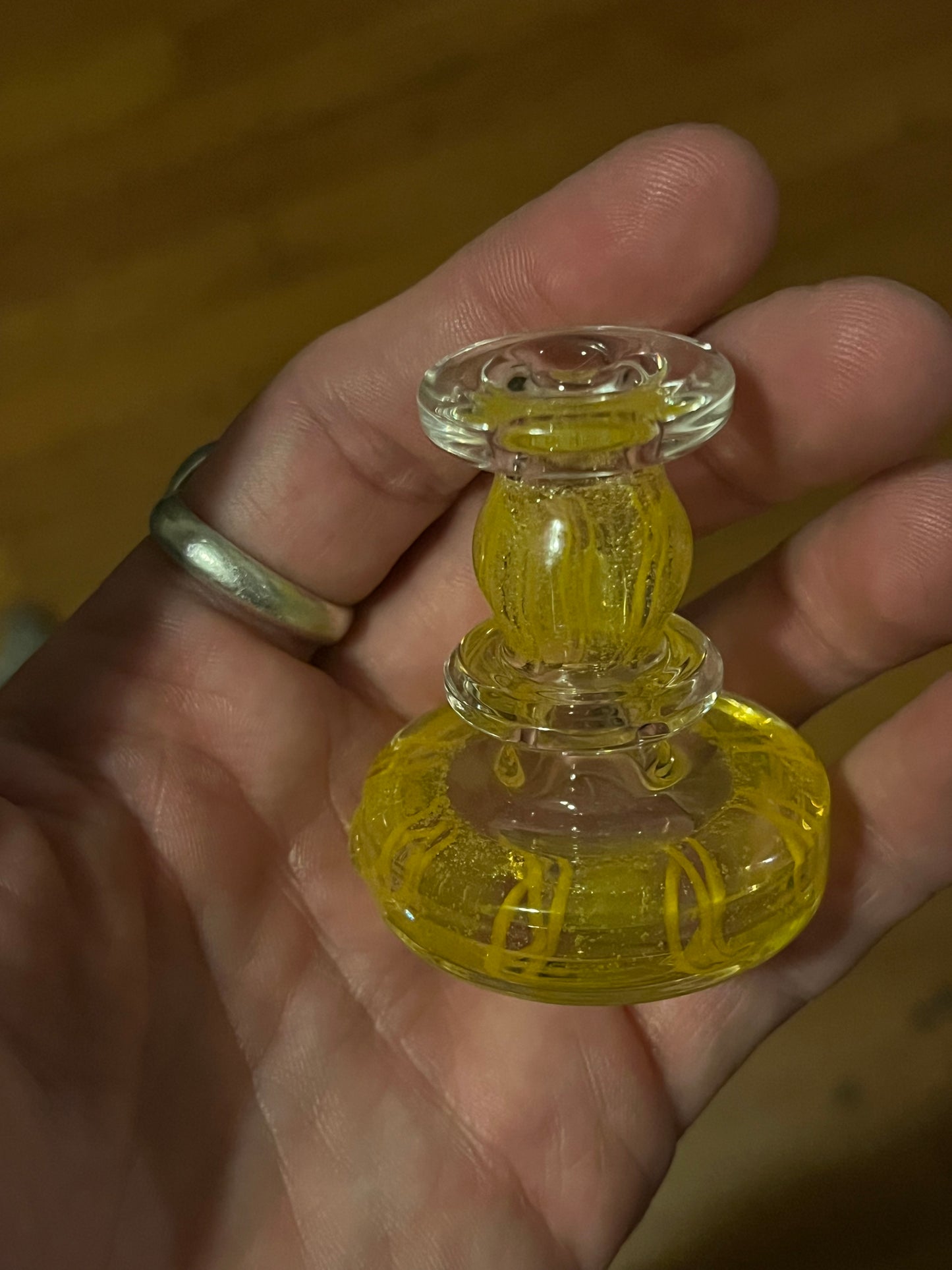 Kosherglass Dry Top (lemon drop and yellow dna cane) (Puffco)