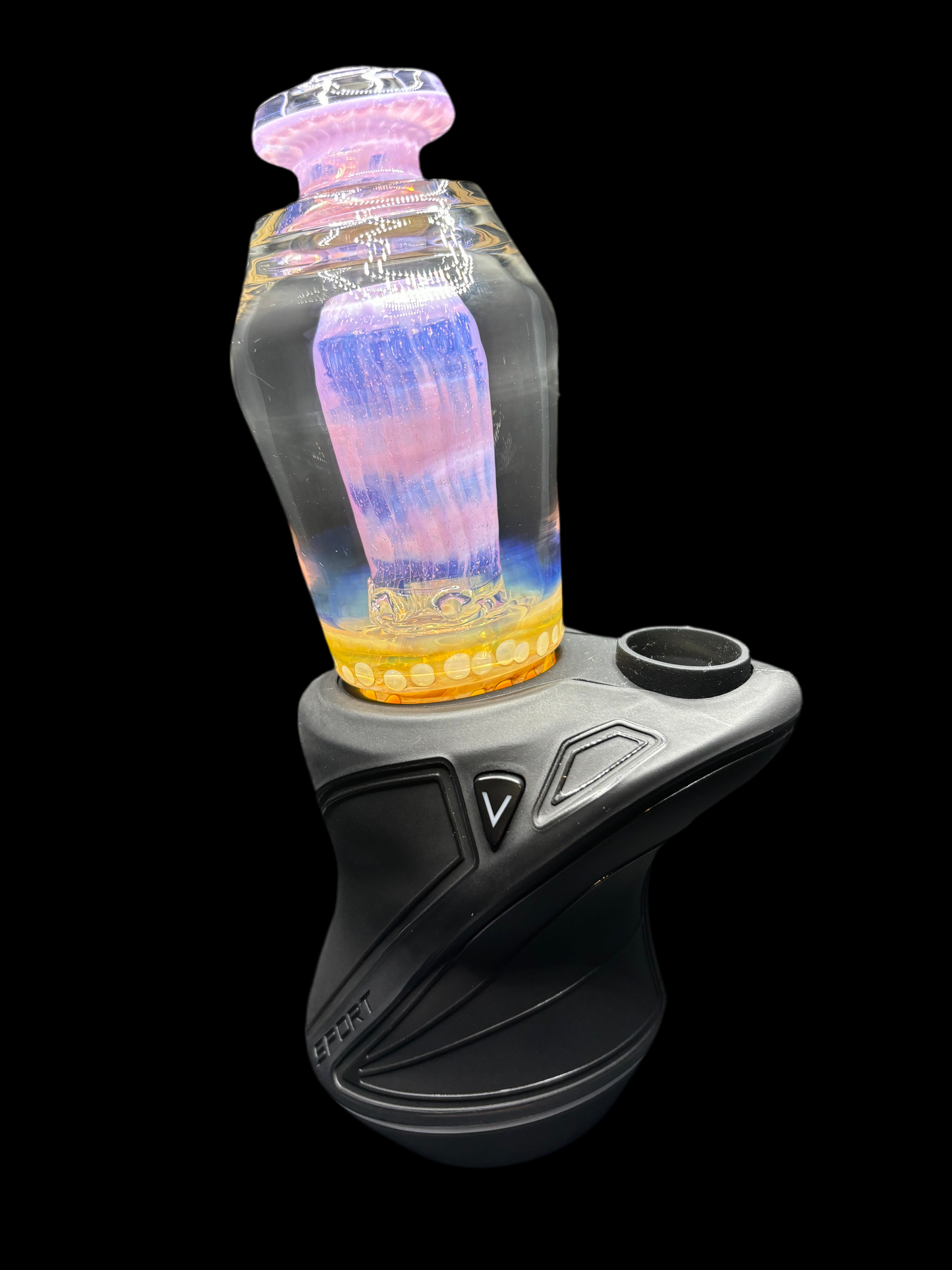 Purple and Pink Dichro with fumed base Coffin for Carta