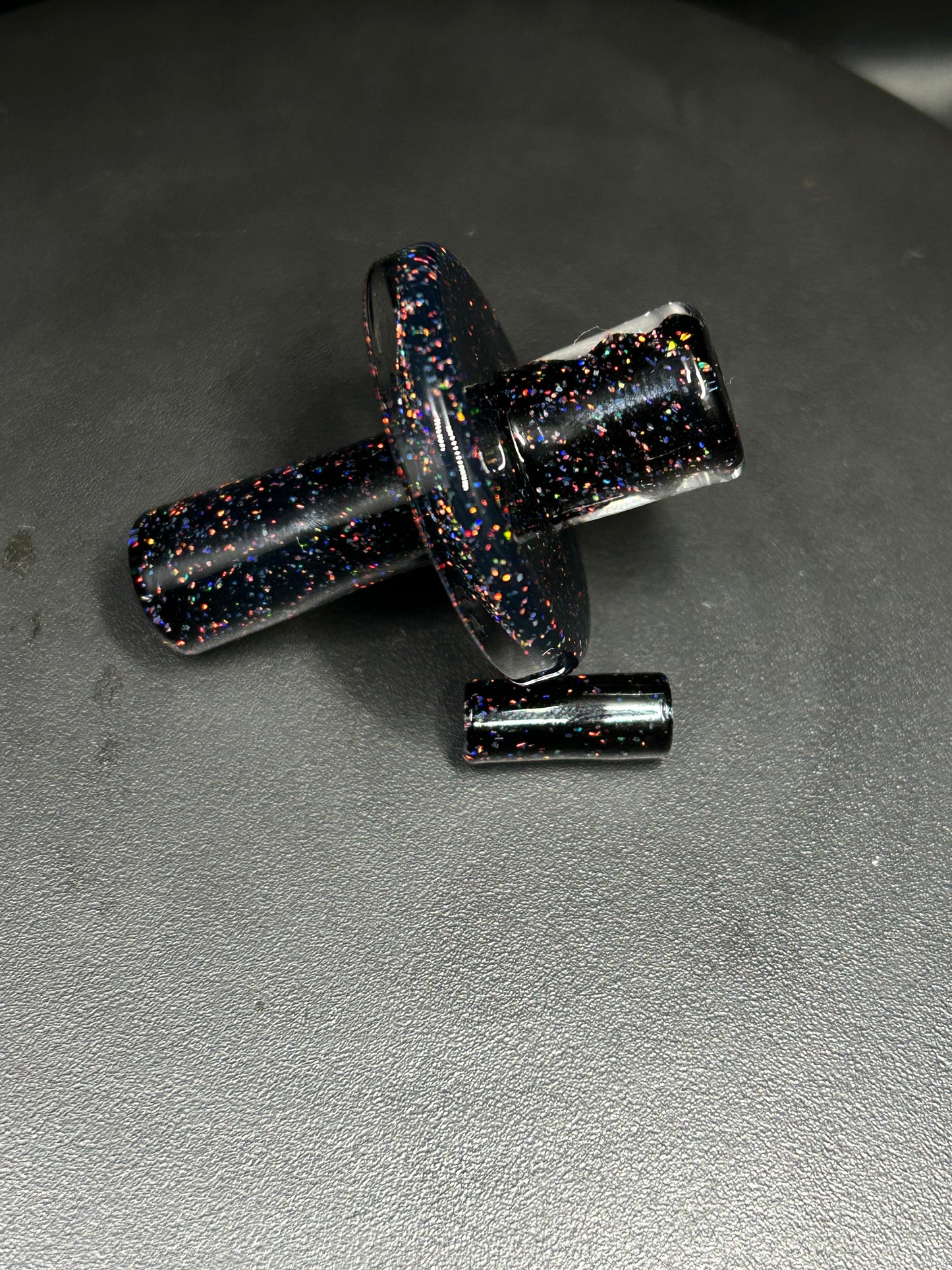 Soupglass Crushed Opal Black Slurper Set