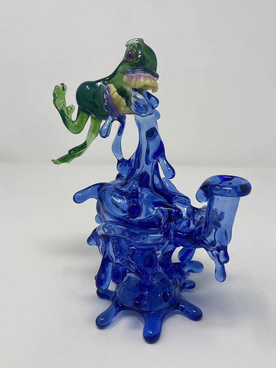 Jahni Glass | Chomper Recycler Green/Blue