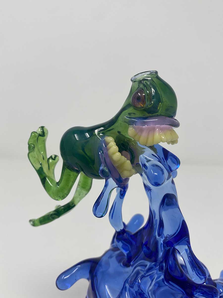 Jahni Glass | Chomper Recycler Green/Blue