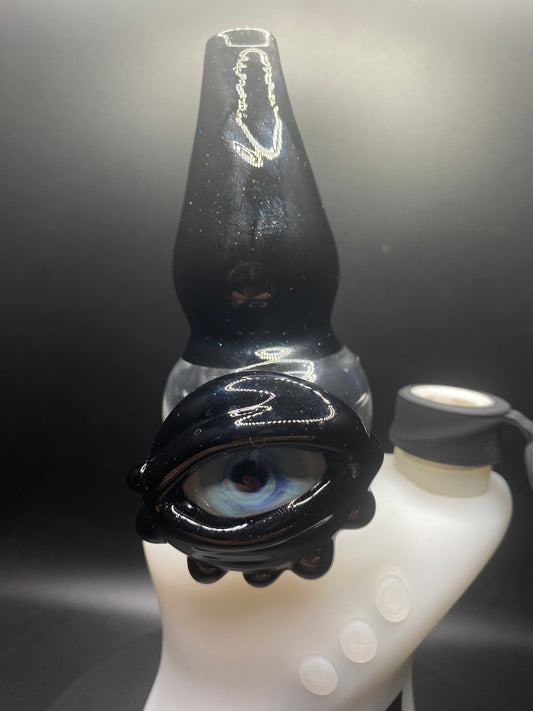 MindBlowing Glass Galaxy Black Eye with Crushed Opal Carta Top